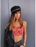 Rotes Spitzentop mit dünnen Trägern ZZ251 – Online-Shop – Boutique